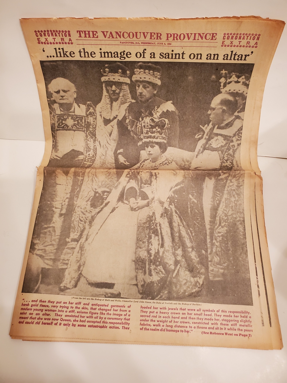 Star Weekly Vintage Newspaper Rare 1953 Cover Featuring Queen in White Gown - Picture 6 of 9